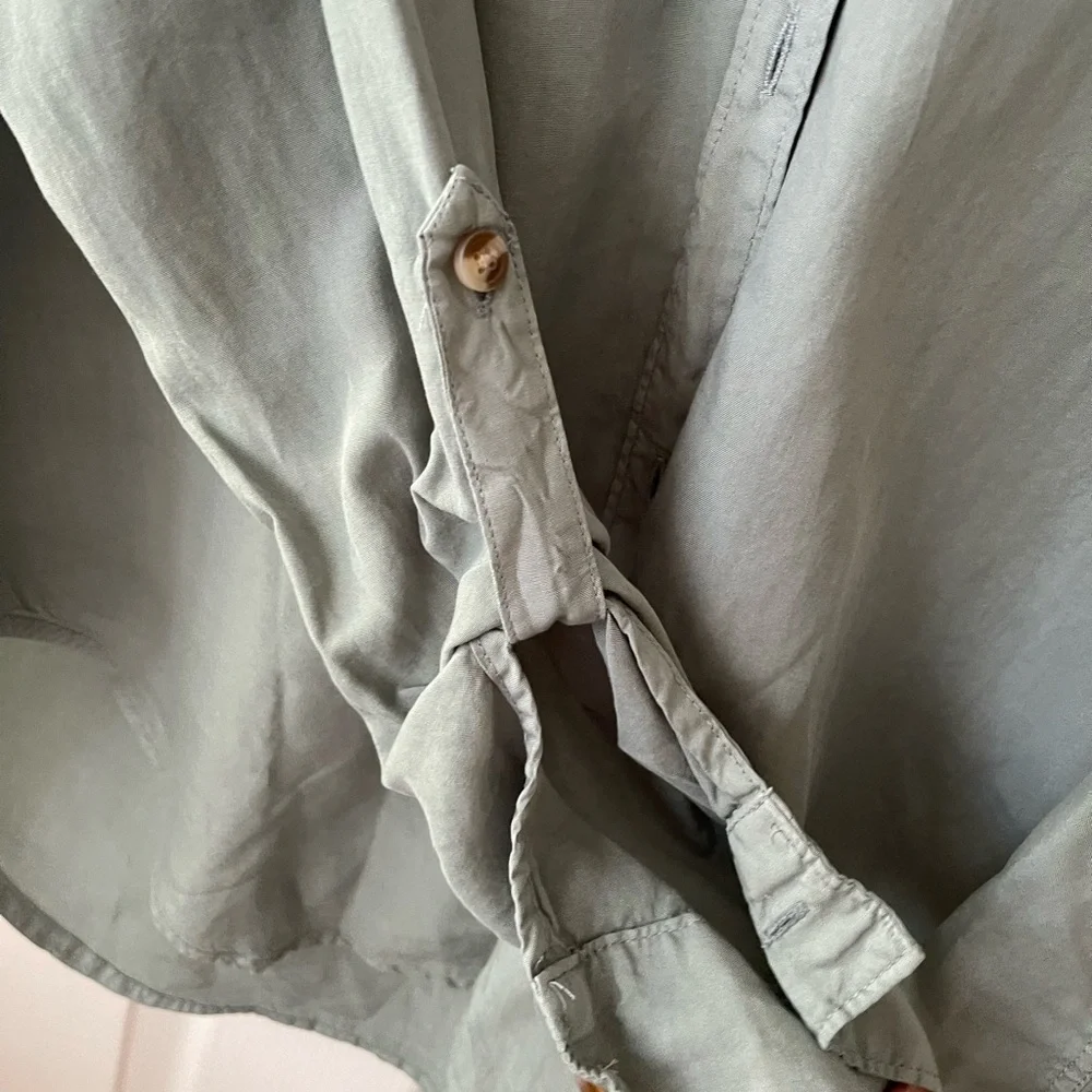 Thread & Supply Sage Green Button-Front Shirt - Picture 2 of 7